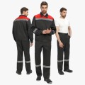 Костюм мужской Лигор-1 СОП У. (тк.Смесовая,210) брюки, чёрный, красный