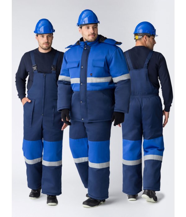 Костюм зимний Нордхард-2 СОП (тк.Смесовая,250) п/к, т.синий/васильковый