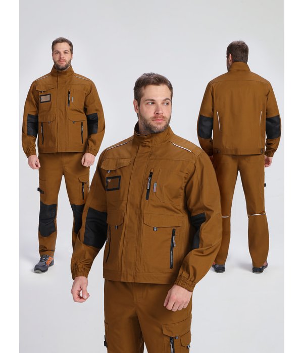 Куртка ProfLineSpecialist (тк.РипСтоп,240), коричневый/черный