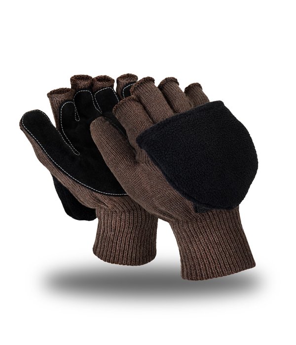 Перчатки-варежки Manipula Specialist® Эвены(шерсть, акрил+спилок), WG-795