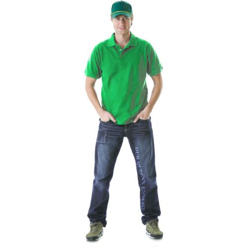 Рубашка ПОЛО короткие рукава светло-зелёная, плотность 205 гр.кв.м.