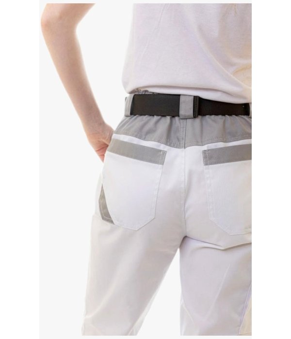 Брюки летние женские Brodeks KS328, белый, серый