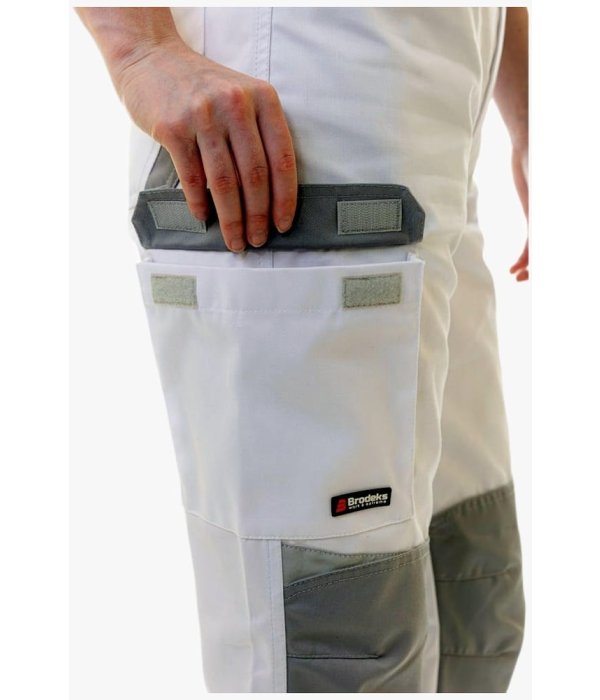 Брюки летние женские Brodeks KS328, белый, серый