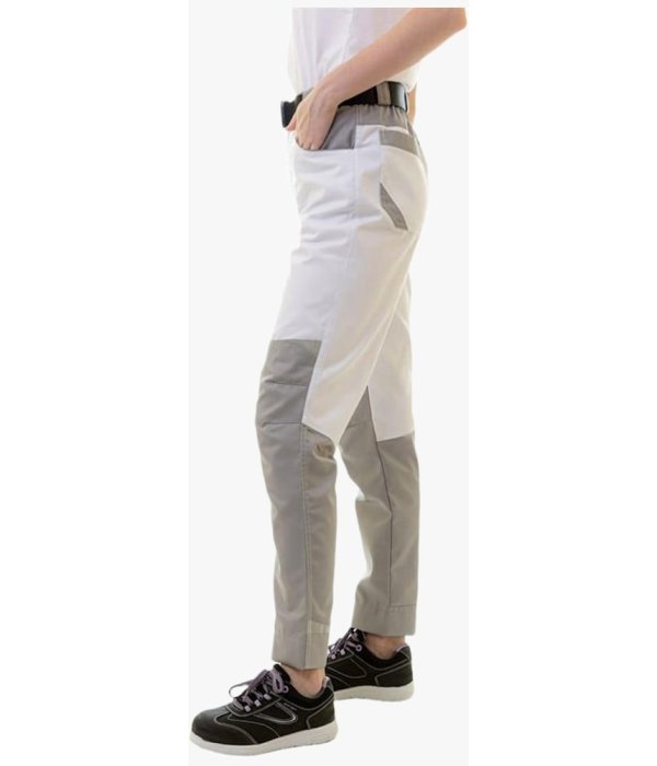 Брюки летние женские Brodeks KS328, белый, серый