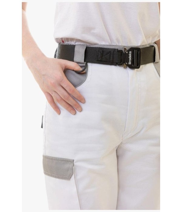 Брюки летние женские Brodeks KS328, белый, серый