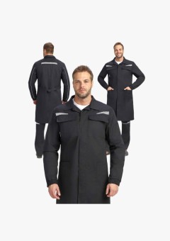 Халат мужской ProfLineSpecialist (тк.Смесовая,240), чёрный
