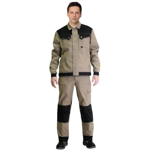 Костюм рабочий мужской "Сириус-Вест-Ворк" куртка короткая, брюки с объемными наколенниками