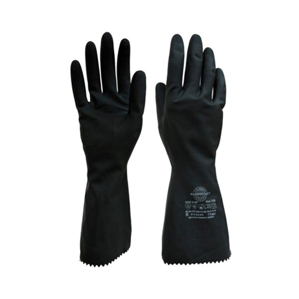 Перчатки Safeprotect КЩС-2-SP, латекс, толщина 0,35 мм, длина 300 мм