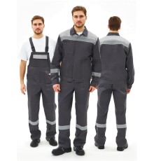 Костюм Липецк-2 СОП CH (тк.Смесовая,280) п/к, т.серый/св.серый