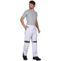 Костюм СИРИУС-ЦИТРИН куртка, брюки белый со средне-серым, 245 г/м2, 65%ПЭ, 35%ХБ