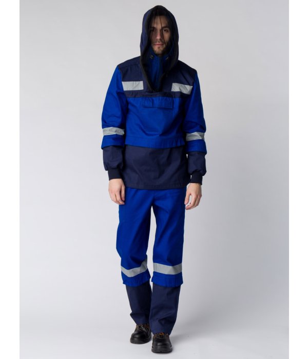 Костюм Антигнус-1 СОП (тк.Саржа,220) брюки, т.синий/васильковый