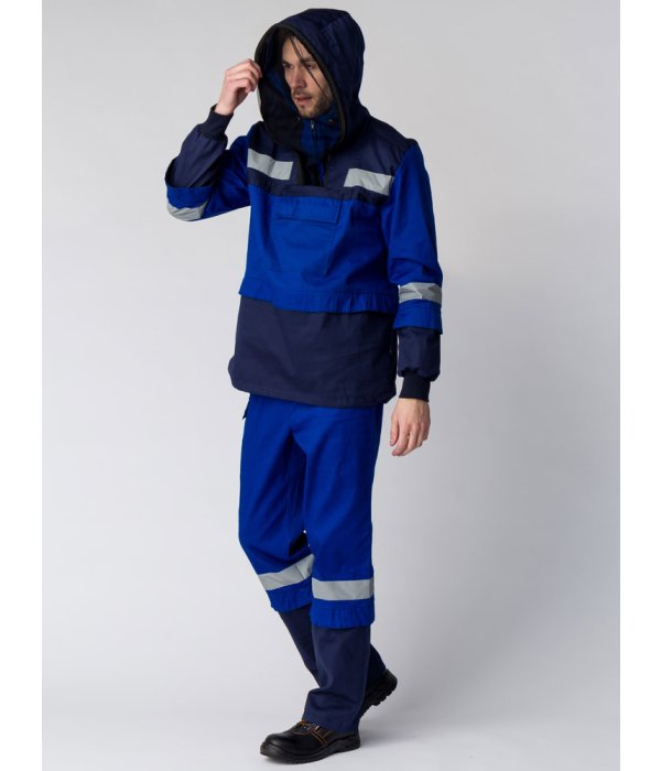 Костюм Антигнус-1 СОП (тк.Саржа,220) брюки, т.синий/васильковый
