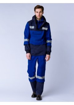 Костюм Антигнус-1 СОП (тк.Саржа,220) брюки, т.синий/васильковый