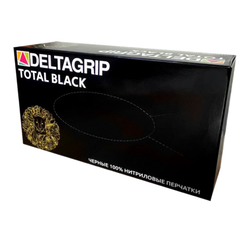 DELTAGRIP Total Black Перчатки нитриловые неопудренные черного цвета DELTAGRIP Total Black Перчатки нитриловые неопудренные черного цвета