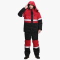 Костюм зимний мужской Нордхард-2 СОП (тк.Смесовая,250) полукомбинезон, чёрный, красный