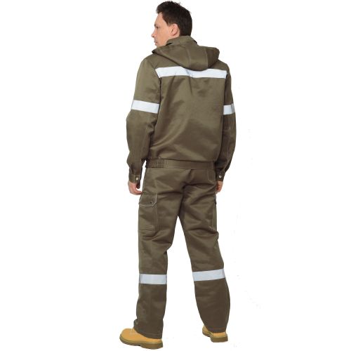Костюм рабочий мужской летний "Сириус-Титан", куртка, полукомбинезон, цвет хаки, с СОП