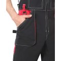 Костюм СИРИУС-АГАТ куртка, п/к черный с красным, ВО отделка, 260 г/м2, 65%ПЭ, 35%ХБ