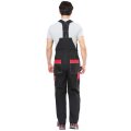 Костюм СИРИУС-АГАТ куртка, п/к черный с красным, ВО отделка, 260 г/м2, 65%ПЭ, 35%ХБ