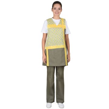 Комплект униформа для персонала "Сириус-Галатея" женский, цвет оливковый с жёлтым, ГОСТ 25294-2003