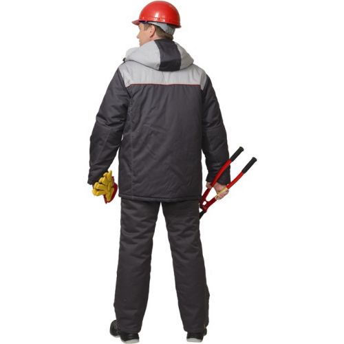 Костюм рабочий мужской зимний "Сириус-Фаворит", куртка, брюки, цвет тёмно-серый с серым
