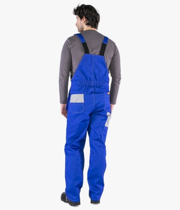 Костюм Союз-Профессионал-2 (тк. Балтекс, 240 гр/м2) полукомбинезон, васильковый, светло-серый, оранжевый
