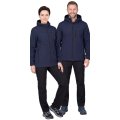 Куртка СИРИУС-АЗОВ с капюшоном синяя, софтшелл, 350 г/м2
