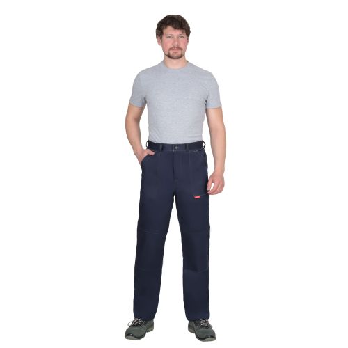 Костюм рабочий летний  "Сирис-Стандарт", куртка, брюки, цвет тёмно-синий с васильковым и  СОП 50 мм