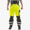 Брюки сигнальные зимние мужские Brodeks KW308, жёлтый, чёрный