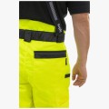 Брюки сигнальные зимние мужские Brodeks KW308, жёлтый, чёрный