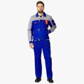 Костюм Союз-Профессионал-2 (тк. Балтекс, 240 гр/м2) полукомбинезон, васильковый, светло-серый, оранжевый