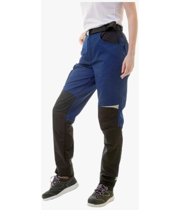 Брюки летние женские Brodeks KS328, синий, чёрный