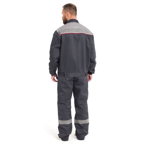 Костюм рабочий мужской Рассо Нова, куртка, брюки, цвет тёмно-серый с светло-серым