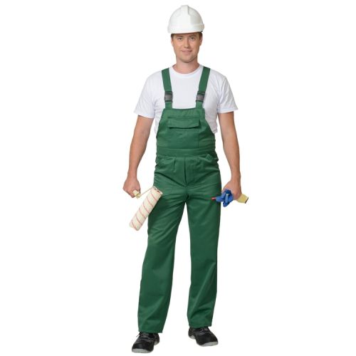 Полукомбинезон мужской рабочий "Сириус-Профессионал", цвет зелёный