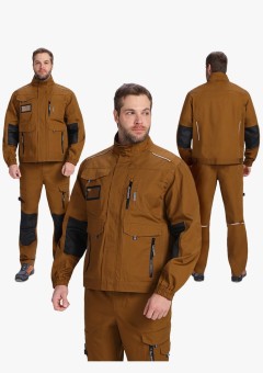Куртка мужская ProfLineSpecialist (тк.Рип-Стоп,240), коричневый, чёрный