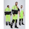 Костюм сигнальный мужской Факел-Неон, куртка, полукомбинезон, цвет жёлтый с чёрным, ткань Смесовая, плотность 210 г/м2
