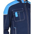 Куртка СИРИУС-ДЖЕТ короткая, синяя с голубым, мех. стрейч с ВО, 260 г/м2, 65%ПЭ, 35%ХБ