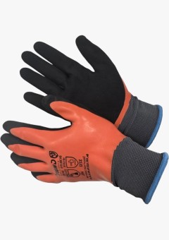 Перчатки из полиэстера с полным двойным латексным покрытием Soft FL Acid Pro Gward