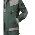 Костюм СИРИУС-ВЕСТ-ВОРК куртка, п/к зеленый со ср.серым, 280 г/м2, 65%ПЭ, 35%ХБ