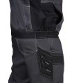 Костюм СИРИУС-ВИВАТ куртка, п/к, темно-серый с черным, красным и СОП, 245 г/м², 65% ПЭ, 35% ХБ