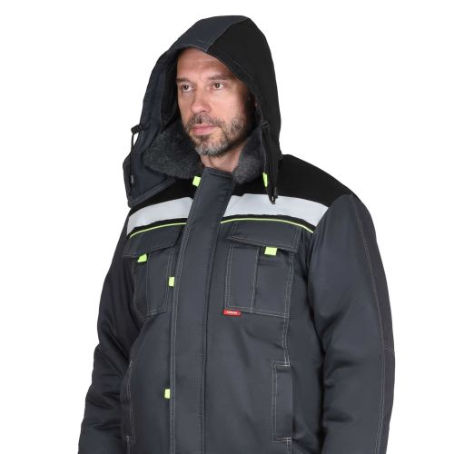 Куртка зимняя мужская "Сириус-Фаворит" короткая с капюшоном, СОП 50 мм