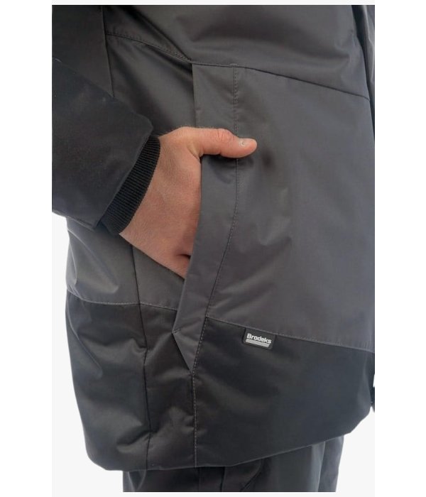 Куртка зимняя мужская Brodeks KW 231, серый, чёрный