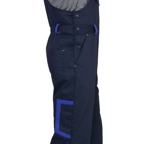 Рабочий костюм Практик Люкс куртка, полукомбинезон 80% ХБ 20 ПЭ, синий с васильковым