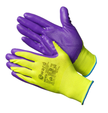 Перчатки Gward Hi-Vis нейлоновые с нитриловым покрытием, N1001