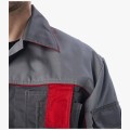 Костюм Союз-Профессионал-1 (тк. Балтекс, 240 гр/м2) брюки, тёмно-серый, светло-серый, красный