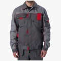 Костюм Союз-Профессионал-1 (тк. Балтекс, 240 гр/м2) брюки, тёмно-серый, светло-серый, красный