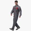 Костюм Союз-Профессионал-1 (тк. Балтекс, 240 гр/м2) брюки, тёмно-серый, светло-серый, красный