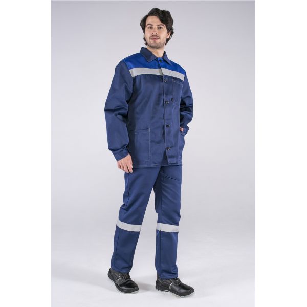 Костюм Стандарт СОП, ткань Смесовая, 210 г/м2, куртка, брюки, цвет тёмно-синий, васильковый
