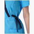 Костюм женский Симпл-001 (тк.Смесовая,120) MedLine, тёмно-синий, голубой