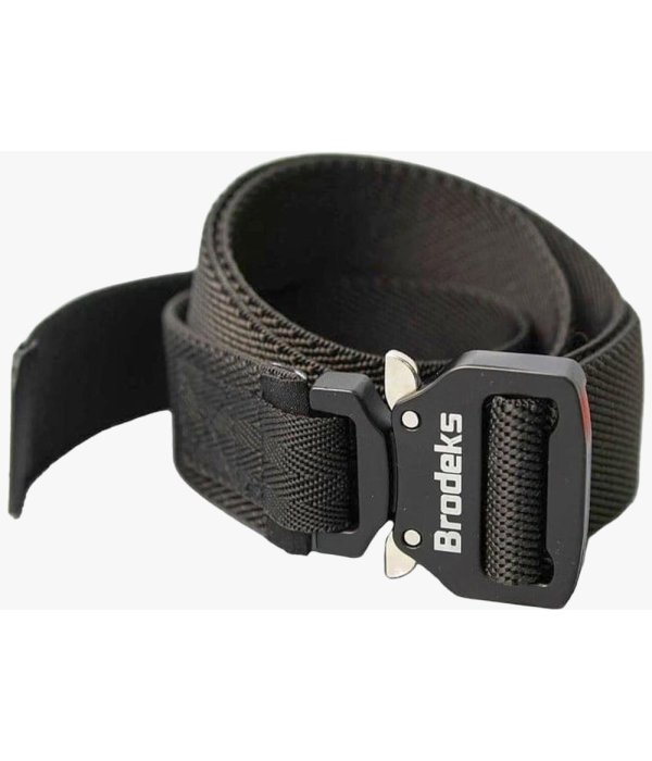 Ремень Brodeks KM102 + стрейч, чёрный, длина 140 см