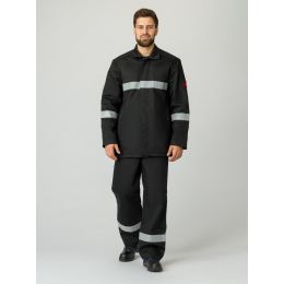 Костюм сварщика Worker 3 класс защиты (ткань.100% ХБ,500) КСв №124 W, цвет чёрный